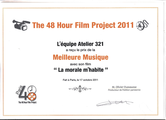 Prix meilleure musique 48h FP Paris 2011